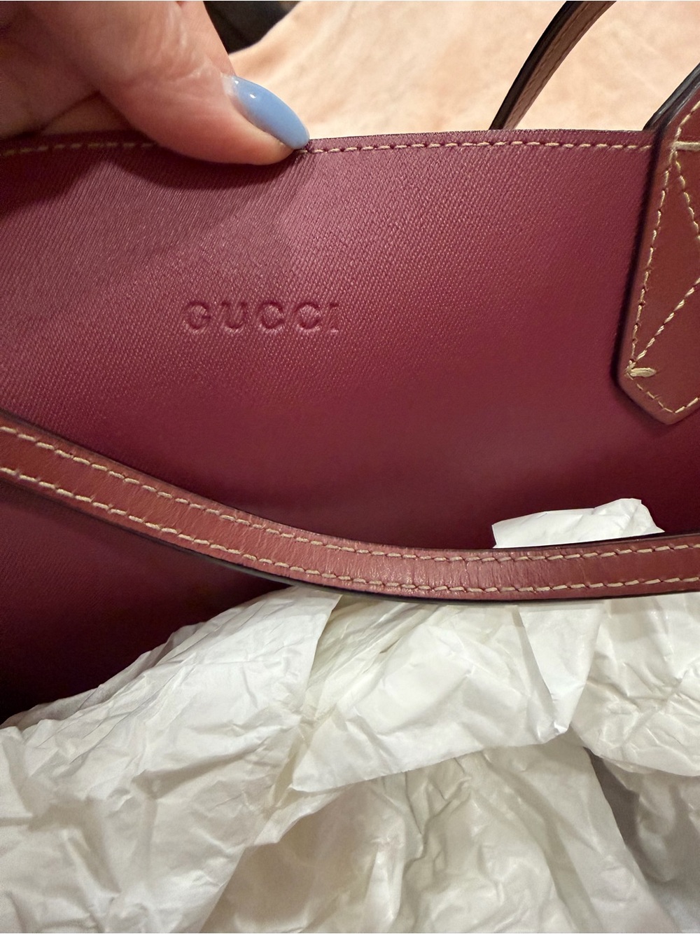Gucci Blooms Pink Floral GG Supreme Tote Bag - Picture 14 of 16
